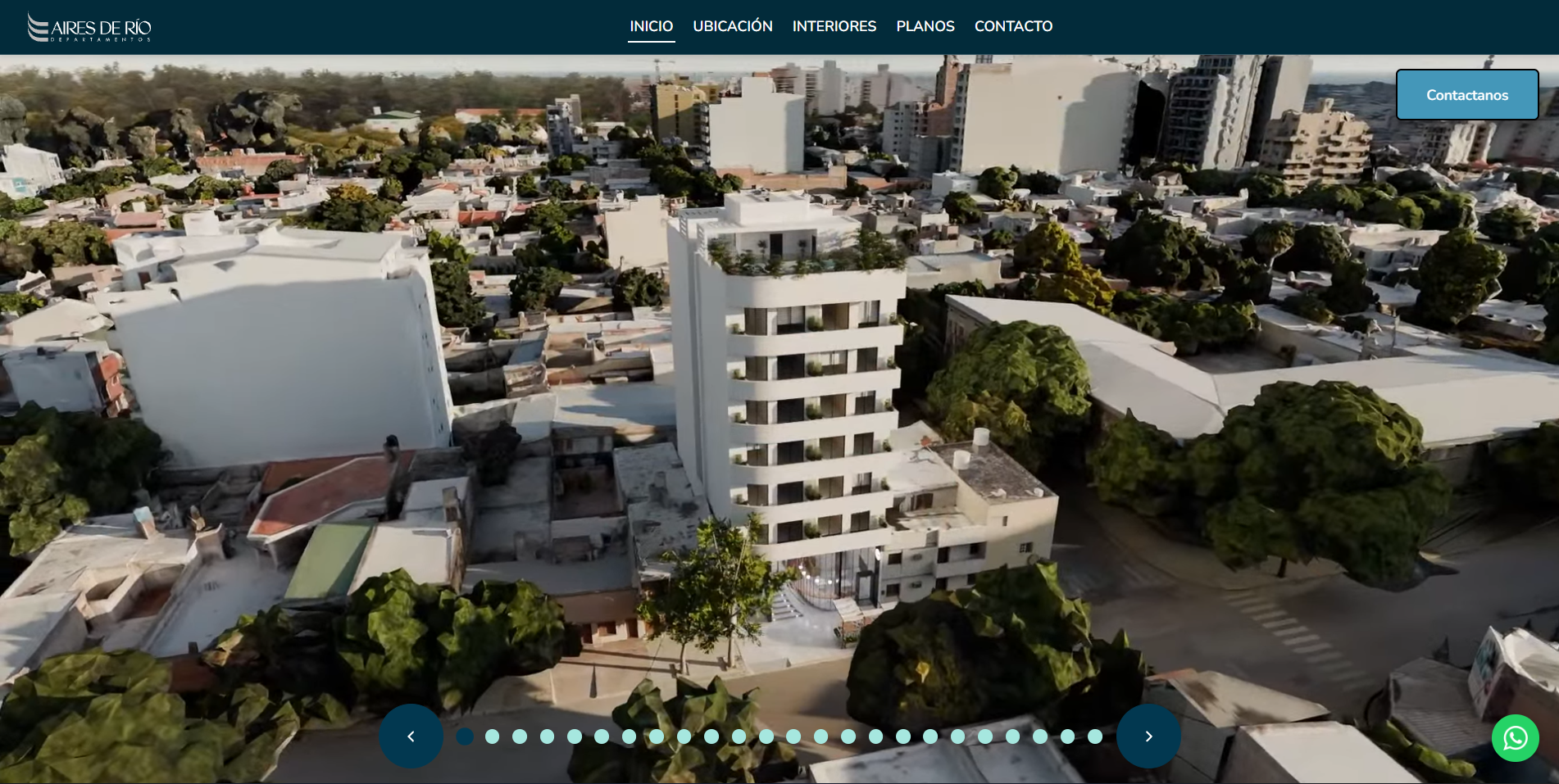 Aires de Río marketing site — desktop capture