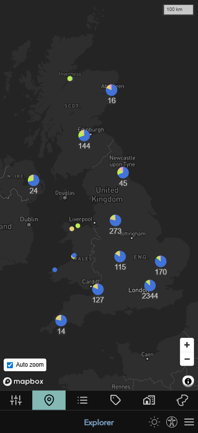 WAIfinder interactive map interface — mobile capture